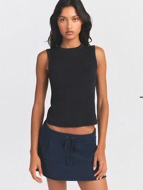 NWT SKIMS Cotton Jersey High Neck Tank